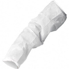 KleenGuard - Size Universal, White Kleenguard Disposable Sleeve Protectors - 18" Long Sleeve, Elastic Opening at Both Ends - Exact Tool & Supply