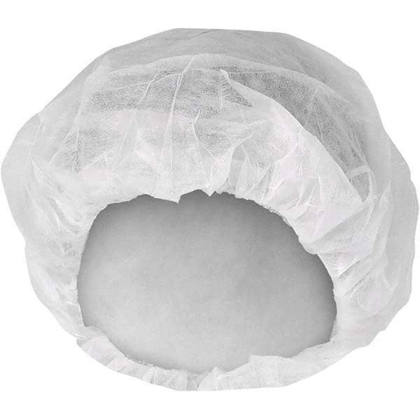 KleenGuard - Size M, 21 Inch Diameter Bouffant Cap - White, Polypropylene, Approved By ANSI/ISEA 101-1996, ISO Class 8 - Exact Tool & Supply