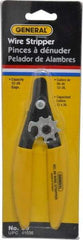 General - 26 to 12 AWG Capacity Precision Wire Stripper - 5-1/2" OAL, Plastic Coated Handle - Exact Tool & Supply