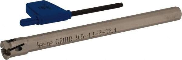 Iscar - GEHI, Internal, Right Hand, 0.094" Max Depth of Cut, 0.075 to 0.095" Groove Width, Indexable Grooving Tool Holder - GEMI.., GEPI.. Insert Compatibility, 3/8" Shank Width, 5" OAL, Through Coolant - Exact Tool & Supply