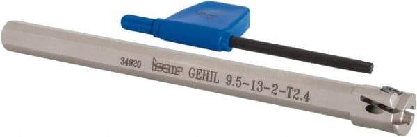 Iscar - GEHI, Internal, Left Hand, 0.094" Max Depth of Cut, 0.075 to 0.095" Groove Width, Indexable Grooving Tool Holder - GEMI.., GEPI.. Insert Compatibility, 3/8" Shank Width, 5" OAL, Through Coolant - Exact Tool & Supply