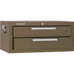 Kennedy - 2 Drawer Brown Drawer Chest Base - 26-5/8" Wide x 11-3/4" High x 12-1/2" Deep, Use with Models 263, 266, 360 Chests & 27", 29", 34" Roller Cabs - Exact Tool & Supply