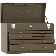 Kennedy - 7 Drawer Tool Chest - 20-1/8" Wide x 8-1/2" Deep x 13-5/8" High, Steel, Brown - Exact Tool & Supply