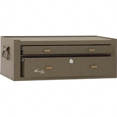 Kennedy - 2 Drawer Brown Drawer Chest Base - 21-5/8" Wide x 7-7/8" High x 9-5/8" Deep, Use with Chest 520 - Exact Tool & Supply