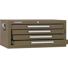 Kennedy - 4 Drawer Brown Drawer Chest Base - 26-3/4" Wide x 11-3/4" High x 12-1/2" Deep, Use with Models 263, 266, 360 Chests & 27", 29", 34" Roller Cabs - Exact Tool & Supply