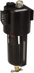 Wilkerson - 1/2 NPT Port, 200 Max psi, Compact Lubricator - Zinc Bowl with Sight Glass, Zinc Body, 64 CFM, 150°F Max, 2.62" Wide x 7.8" High - Exact Tool & Supply