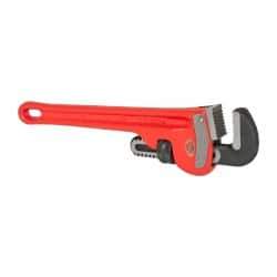 Ridgid - 10" Cast Iron Straight Pipe Wrench - 1-1/2" Pipe Capacity - Exact Tool & Supply