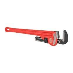 Ridgid - 18" Cast Iron Straight Pipe Wrench - 2-1/2" Pipe Capacity - Exact Tool & Supply