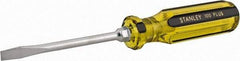 Stanley - Standard Slotted Screwdriver - Round Shank, Acetate Handle - Exact Tool & Supply