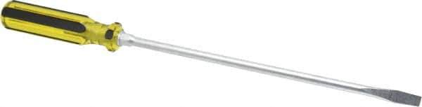Stanley - Standard Slotted Screwdriver - Round Shank, Acetate Handle - Exact Tool & Supply