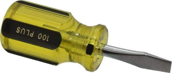 Stanley - Standard Slotted Screwdriver - Round Shank, Acetate Handle - Exact Tool & Supply