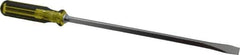 Stanley - 3/8" Blade Width, 17-1/4" OAL, Standard Slotted Screwdriver - 12" Blade Length, Square Shank, Acetate Handle - Exact Tool & Supply
