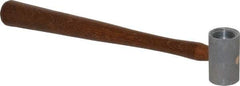 Made in USA - 3/4 Lb Head 1-1/4" Face Plastic Split Head Hammer without Faces - Wood Handle - Exact Tool & Supply
