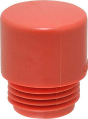 Made in USA - 7/8" Face Diam, Grade Medium, Red Hammer Tip/Face - Vinyl - Exact Tool & Supply