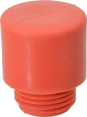 Made in USA - 1" Face Diam, Grade Medium, Red Hammer Tip/Face - Vinyl - Exact Tool & Supply