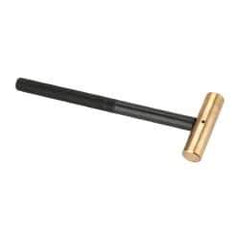 Value Collection - 3/8 Lb Nonsparking Brass Hammer - 8-1/8" OAL, 3/4" Face Diam, Aluminum Handle - Exact Tool & Supply