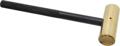Value Collection - 1 Lb Nonsparking Brass Hammer - 9-1/4" OAL, 1-1/8" Face Diam, Aluminum Handle - Exact Tool & Supply