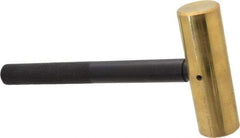 Value Collection - 4 Lb Nonsparking Brass Hammer - 11-3/8" OAL, 1-3/4" Face Diam, Aluminum Handle - Exact Tool & Supply