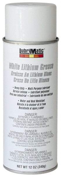 LubriMatic - 12 oz Aerosol Lithium General Purpose Grease - White, 290°F Max Temp, NLGIG 2, - Exact Tool & Supply
