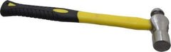 Value Collection - 3/4 Lb Head Drop Forged Steel Ball Pein Hammer - Fiberglass Handle, 12" OAL, Fiberglass with Cushion Grip - Exact Tool & Supply