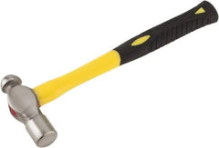 Value Collection - 1-1/2 Lb Head Forged Steel Ball Pein Hammer - Fiberglass Handle, 14-1/2" OAL, Fiberglass with Cushion Grip - Exact Tool & Supply