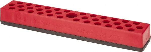 Value Collection - 37 Piece Capacity Magnetic Hex Bit Holder - 1/4" Drive, Red - Exact Tool & Supply