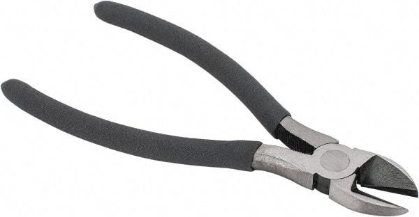 Value Collection - 7-1/2" OAL, Diagonal Cutter - 1" Jaw Length x 1-1/8" Jaw Width, Oval Head, Plastic Dipped Handle - Exact Tool & Supply