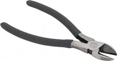 Value Collection - 7-1/2" OAL, Diagonal Cutter - 1" Jaw Length x 1-1/8" Jaw Width, Oval Head, Plastic Dipped Handle - Exact Tool & Supply