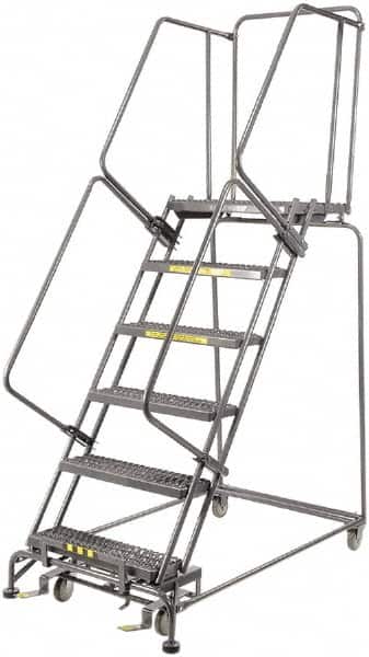 Ballymore - Rolling & Wall Mounted Ladders & Platforms Type: Rolling Warehouse Ladder Style: Rolling Safety Ladder - Exact Tool & Supply