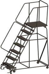 Ballymore - 103" 7 Step Ladder - 450 Lb Capacity, 70" Platform Height, 30" Base Width x 69" Depth, Expanded Metal Tread - Exact Tool & Supply