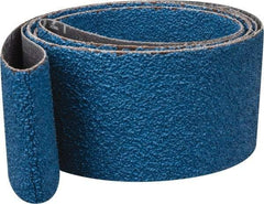 Norton - 2" Wide x 72" OAL, 40 Grit, Zirconia Alumina Abrasive Belt - Zirconia Alumina, Coarse, Coated, Y Weighted Cloth Backing, Dry, Series R821 - Exact Tool & Supply