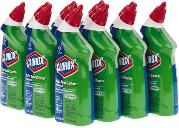 Clorox - 24 oz Bottle Gel Toilet Bowl Cleaner - Bleach Scent, Disinfectant, Nonacidic, Toilet Bowl - Exact Tool & Supply