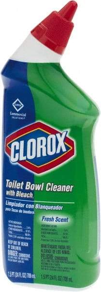 Clorox - 24 oz Bottle Gel Toilet Bowl Cleaner - Bleach Scent, Disinfectant, Nonacidic, Toilet Bowl - Exact Tool & Supply