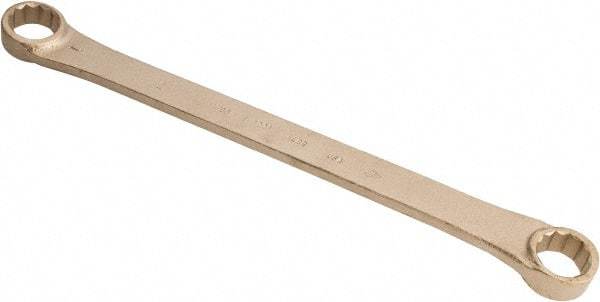 Ampco - 15/16" x 1" 12 Point Offset Box Wrench - Double End, 14-3/4" OAL, Aluminum Bronze - Exact Tool & Supply