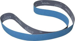 Norton - 2" Wide x 72" OAL, 80 Grit, Zirconia Alumina Abrasive Belt - Zirconia Alumina, Medium, Coated, Y Weighted Cloth Backing, Dry, Series R821 - Exact Tool & Supply