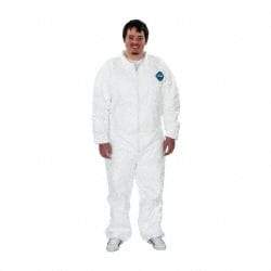 Dupont - Size 2XL Film Laminate General Purpose Coveralls - Zipper Closure - Exact Tool & Supply