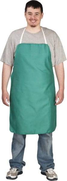 PRO-SAFE - 24 x 36" Flame Resistant/Retardant Bib Apron - Cotton, 10 oz Material, Green, 0 Pockets - Exact Tool & Supply