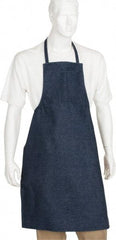 PRO-SAFE - 28 x 36" General Purpose Bib Apron - Denim, Denim Blue, 1 Pocket - Exact Tool & Supply