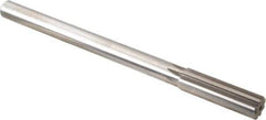 Alvord Polk - 47/64" High Speed Steel 8 Flute Chucking Reamer - Straight Flute, 5/8" Straight Shank, 2-1/2" Flute Length, 9-1/2" OAL - Exact Tool & Supply