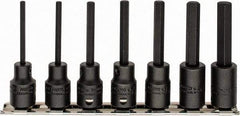 Proto - 7 Piece 3/8" Drive Inch Impact Hex Bit Socket Set - 1/8 to 3/8" Hex - Exact Tool & Supply