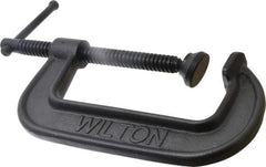 Wilton - Light-Duty 5" Max Opening, 2-1/2" Throat Depth, Ductile Iron Standard C-Clamp - 2,250 Lb Capacity, 0" Min Opening, Standard Throat Depth - Exact Tool & Supply