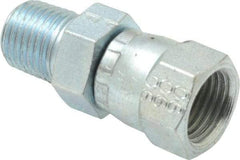 Eaton - 3/8" Tube OD, 37° Steel Flared Tube Female JIC 37° Swivel to Male Pipe Adapter - 1/4 NPT - Exact Tool & Supply