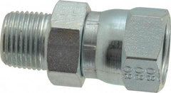 Eaton - 1/2" Tube OD, 37° Steel Flared Tube Female JIC 37° Swivel to Male Pipe Adapter - 3/8 NPT - Exact Tool & Supply