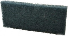 3M - 10" Long x 4-5/8" Wide x 1/2" Thick Scouring Pad - Medium-Duty, Blue - Exact Tool & Supply