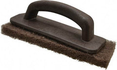 3M - 10" Long x 4.63" Wide x 1/2" Thick Hand Block with Cleansing Pad - Medium-Duty, Brown - Exact Tool & Supply