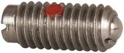 Gibraltar - M6x1.0, 3.5mm Ball Diam, 14mm Body Length, 1mm Max Ball Reach, Threaded Ball Plunger - Stainless Steel Body, Stainless Steel Ball, 0.45 Lb Initial End Force, 1.35 Lb Final End Force, Locking Element - Exact Tool & Supply