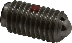 Gibraltar - M10x1.5, 6mm Ball Diam, 19mm Body Length, 2mm Max Ball Reach, Threaded Ball Plunger - Stainless Steel Body, Stainless Steel Ball, 4.5 Lb Initial End Force, 7.87 Lb Final End Force, Locking Element - Exact Tool & Supply