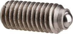 Gibraltar - M6x1.0, 3.5mm Ball Diam, 14mm Body Length, 1mm Max Ball Reach, Threaded Ball Plunger - Stainless Steel Body, Stainless Steel Ball, 2.02 Lb Initial End Force, 2.92 Lb Final End Force - Exact Tool & Supply