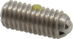 Gibraltar - M6x1.0, 3.5mm Ball Diam, 14mm Body Length, 1mm Max Ball Reach, Threaded Ball Plunger - Stainless Steel Body, Stainless Steel Ball, 2.02 Lb Initial End Force, 2.92 Lb Final End Force, Locking Element - Exact Tool & Supply