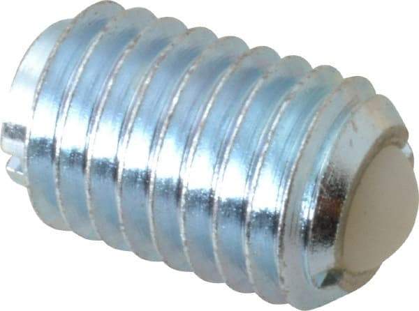 Gibraltar - 5/8-11, 0.375" Ball Diam, 0.984" Body Length, 0.096" Max Ball Reach, Threaded Ball Plunger - Steel Body, Nylon Ball, 4.5 Lb Initial End Force, 9 Lb Final End Force - Exact Tool & Supply